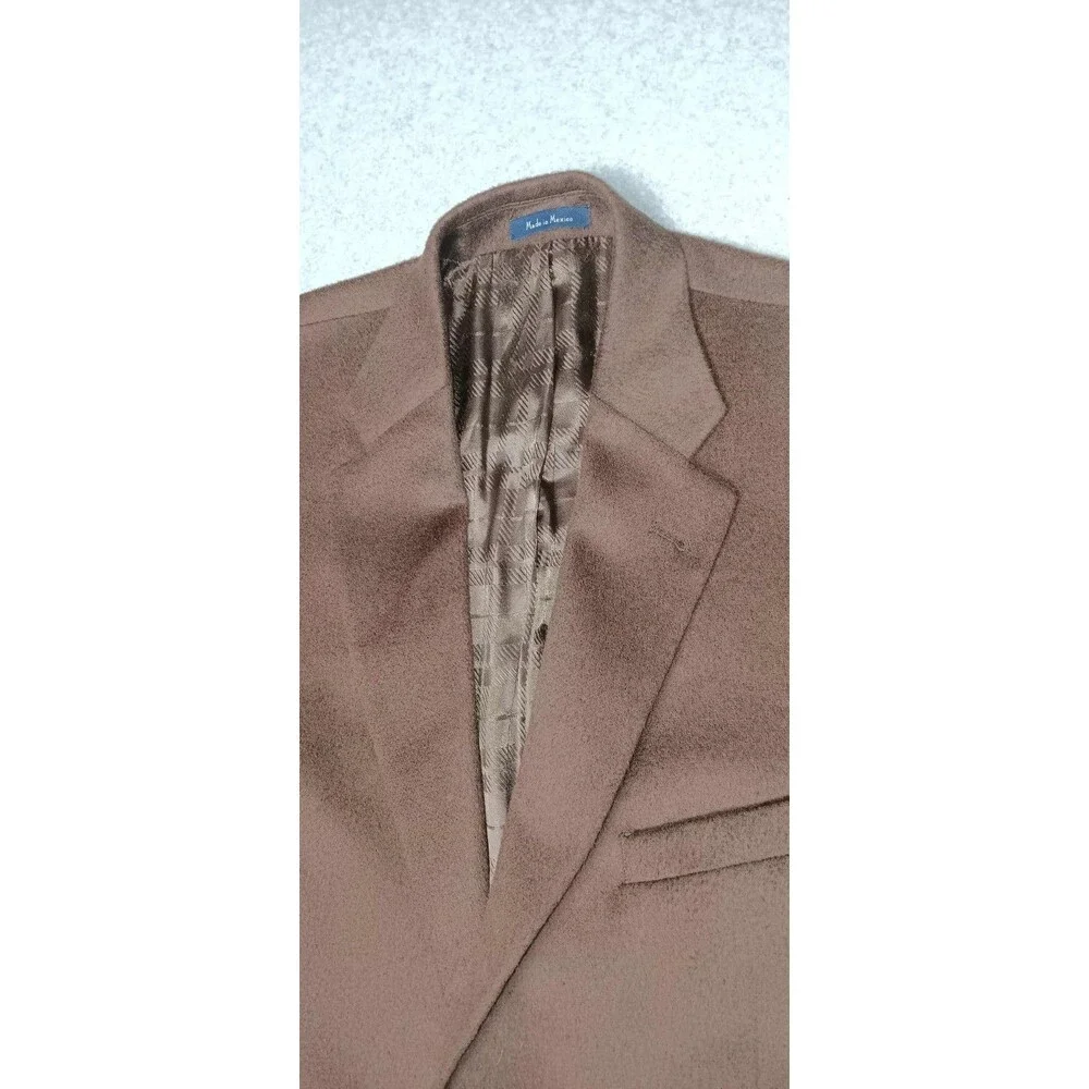 Vintage Turnberry 100% Camel Hair Blazer Jacket Mens 44R Chocolate Brown Sports